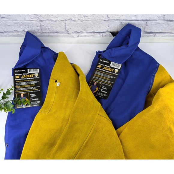 Jackets & Blazers - NWT LOT 2!🔥Tillman 9230XL 30" Cowhide Fire Resistant FR Cotton WELDING JACKET
